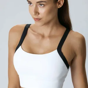 BERLOOK White Contrast Strap Sports Bra - High Support 48 thumbnail 4