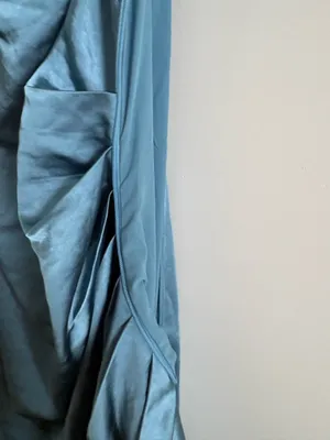 FLAW Elliatt Blue Cassini One Shoulder Ruched Sleeveless Midi Dress Large thumbnail 7