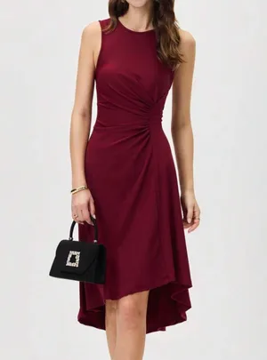 Elegant burgundy Women's Dress thumbnail 5