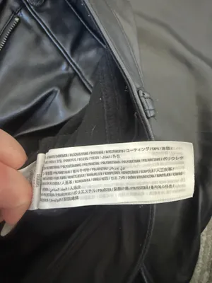 Abercrombie the 90s Straight Ultra High-Rise Black Crossover Leather Pants thumbnail 7