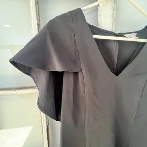 NWT Nanette Lepore Black Tulip Sleeve V-Neck A-Line Dress Size‎ 12 thumbnail 4