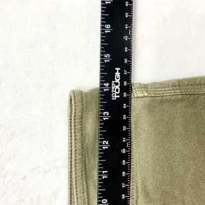 LOFT High Waist Wide Leg Pants Womens Size 0 25 Olive Green Utility Twill Cotton thumbnail 5