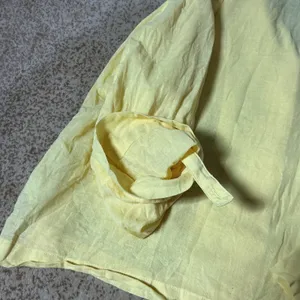 J.Crew Linen‎ Blend Sustainable Shirt Womens 14 Yellow Coastal Utility CA600 Top thumbnail 8