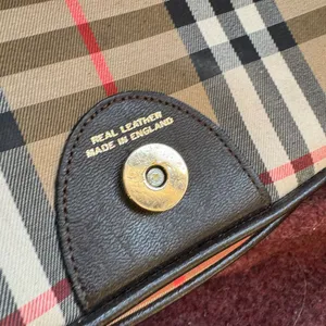 Vintage Burberry Made in England nova check Haymarket shoulder bag saddle bag thumbnail 8