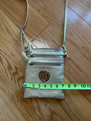 Michael Kors Metallic Gold Crossbody Bag thumbnail 6