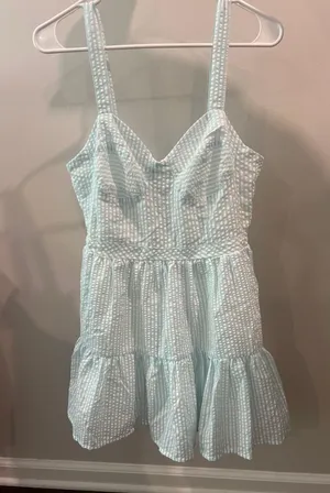 Steve Madden Sky Blue Babydoll Dress thumbnail 1