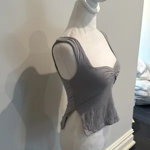 White Fox Gray Square Neck Tank Top thumbnail 3