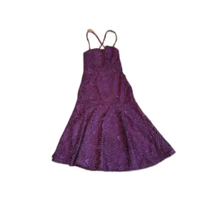 NWT Lulus Women’s Magic Moments Plum Purple Lace-Up Lace Midi Dress Size XS thumbnail 4