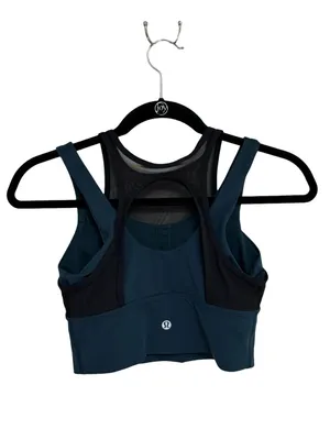 Lululemon Double Tap Bra II in Submarine and Black - Size 4 thumbnail 4