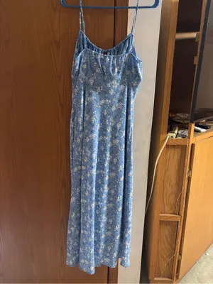 Blu Pepper Light Blue Floral Spaghetti Strap Maxi Dress thumbnail 4