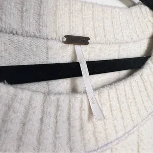 Free People Venus tunic Cream Cowl Neck Sweater size M oversized‎ cozy thumbnail 6