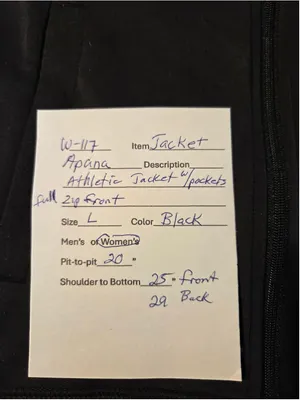 Apana Women’s L Black Athletic Full Zip Jacket 2 Pocket Good used condition. Bl thumbnail 5