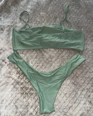 Green Bandeau Bikini Set thumbnail 2