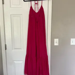 Zara Magneta Hot Pink Long Maxi Flowy Dress thumbnail 7