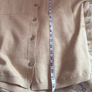 Wilfred Free Aritzia Beige Button Front Knit Shirt Jacket Size S thumbnail 7