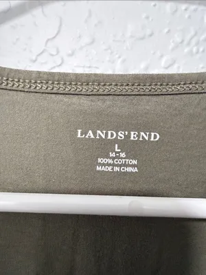 Lands’ End Olive Scoop Neck Short Sleeve Top thumbnail 2