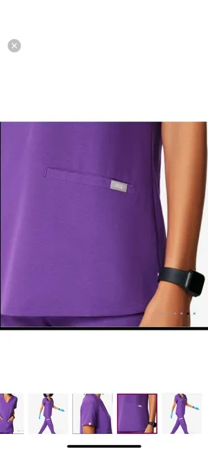 Purple figs scrub top size small thumbnail 8