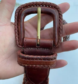VTG Women’s Belt Brown Leather Braided Small thumbnail 2