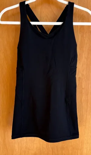 Lululemon Black Crossback Tank Top Athletic‎ Workout Yoga Tank Size 6 thumbnail 1