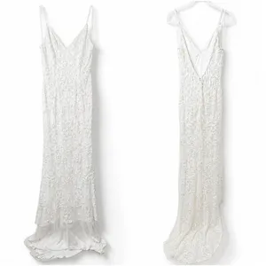 NEW Lulus Luxe Bridal Everlasting Passion Sequin Breaded Backless Wedding Dress thumbnail 5