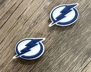 Tampa Bay Lightning Hockey Team Charm For Crocs Shoe Charms - 2 Pieces thumbnail 3