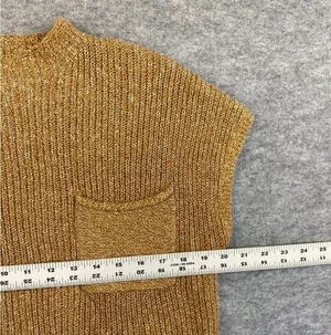 Free People Beach Freya Sweater Tee Shirt Top Orange Knit Pocket Small thumbnail 2