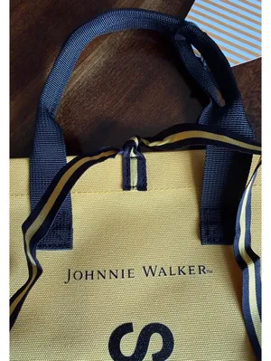 Johnnie Walker St. Maarten Yellow Tote Bag with Gift Tag thumbnail 4