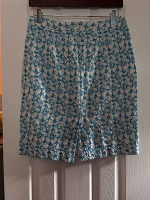 Embroidered Eyelet Pencil Skirt thumbnail 2