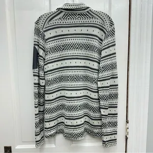 Icebreaker Fair Isle Vertex 100% merino wool 1/4 zip long sleeve shirt womens xl thumbnail 3