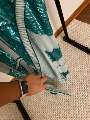 ASOS Blue Beaded Dress thumbnail 8