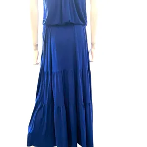 Tommy Bahama Slub Knit Blue Sapphire Maxi Dress Women’s Size Medium thumbnail 10