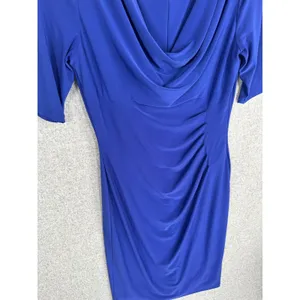 Lauren‎ Ralph Lauren Womens Dress Size 10 Blue Stretch Sheath Ruched Bodycon thumbnail 7