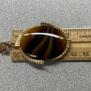 Vintage Sarah Coventry Amber Swirl Witchy Vibe Goddess Pendant Capsule Retro thumbnail 5