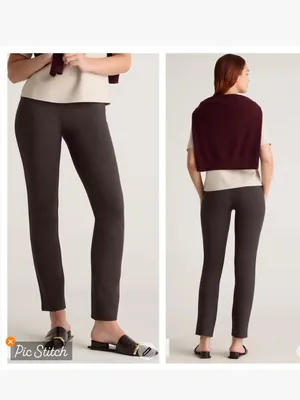 Quince Ultra Stretch Ponte Straight Leg Pants Espresso thumbnail 2
