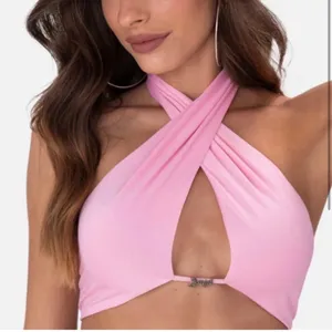NWT Adika “Angel” Pink Halter Neck Women Top small thumbnail 1