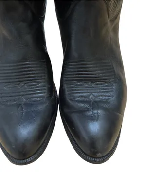Tony Lama Black Leather Western Cowboy Boots Women’s 8 M Vintage USA Western GUC thumbnail 7