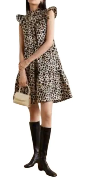 New York Leopara Print Tiered Ruffle Dress. Size Medium NWOT thumbnail 1