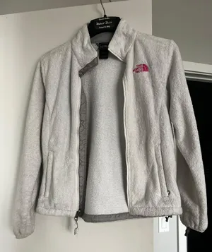 The North Face White Full Zip Fleece Jacket thumbnail 1