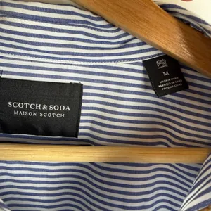 Scotch‎ & Soda Striped Star Embroidered Button Down Shirt Medium Blue Preppy thumbnail 9