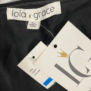 LOLA GRACE Black Satin Camisole Top thumbnail 4