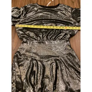 Free People Manuka Sequin Mini Dress Size XS Silver Party NWT thumbnail 6