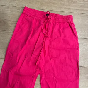 NWT J. Crew Women’s Linen Cotton Blend Drawstring Pant Hot Pink Size 4 thumbnail 1