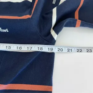 Barbour‎ Women's Oyster Stripe Cotton Knit Midi Dress Navy thumbnail 8