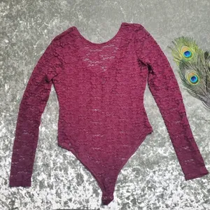 Forever 21‎ Lace Long Sleeve Bodysuit thumbnail 1