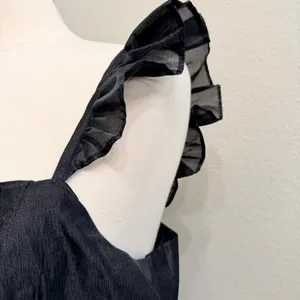 Lulus‎ Effervescent Aesthetic Black Tiered Ruffled Midi Dress XL Event Party thumbnail 8