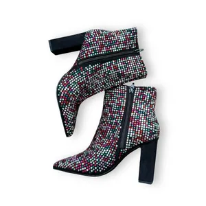 Wild Pair Ingridd multicolored bling dress booties NEW size 7M thumbnail 2