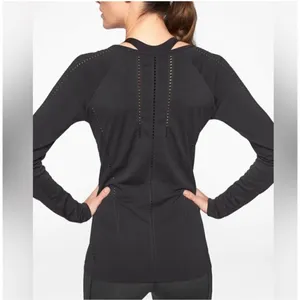 Athleta Black Foothill Seamless Long Sleeve Shirt Sz Small‎ thumbnail 2