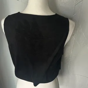 Elegant Black Fringe Sleeveless Top thumbnail 5