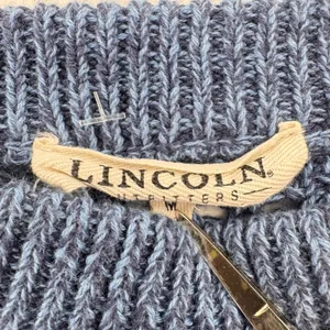 Blue Loose Knit Cropped Sweater 100% Cotton Lincoln Outfitters Medium Cottage thumbnail 7