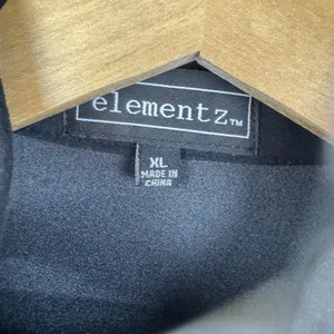 Elementz Floral Embroidered Faux Suede Zip Up‎ Jacket XL Black Retro Y2K Hippie thumbnail 4
